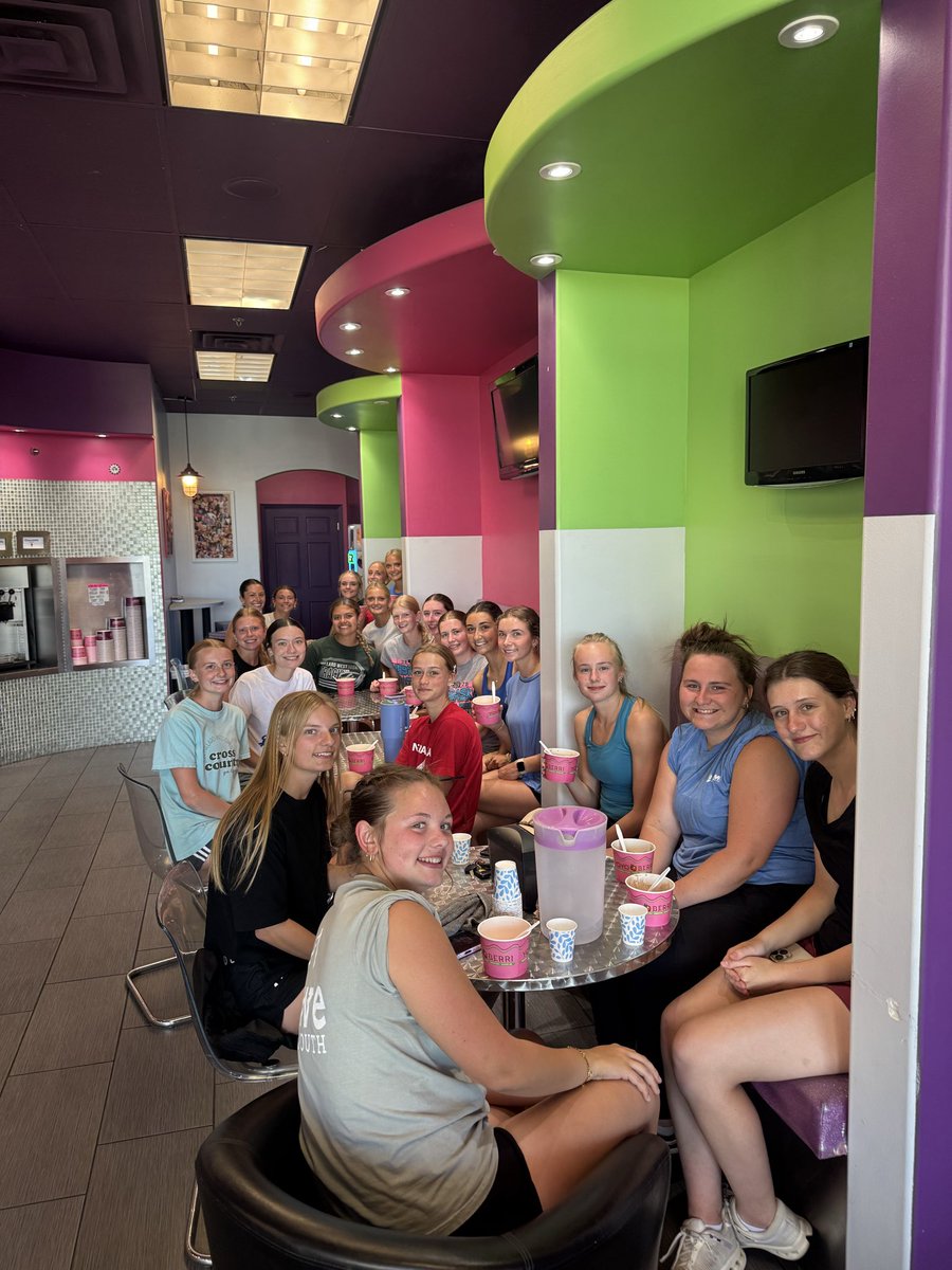 MWestGirlsTrack's tweet photo. To the victors, go the spoils. Ice cream for the state qualifiers. Thanks Coach Turman. That’s a big bill this year! https://t.co/2J64JeDzWO