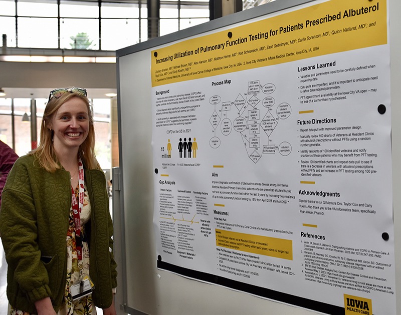 IntMedatIowa's tweet photo. Our faculty and residents dominated the poster session during this year's Quality and Safety Summit! Held during Patient Safety Awareness Week, the event highlighted advances in quality assurance and patient safety.

See more: https://t.co/1INnwszSr4 https://t.co/gOF7MFuzQs