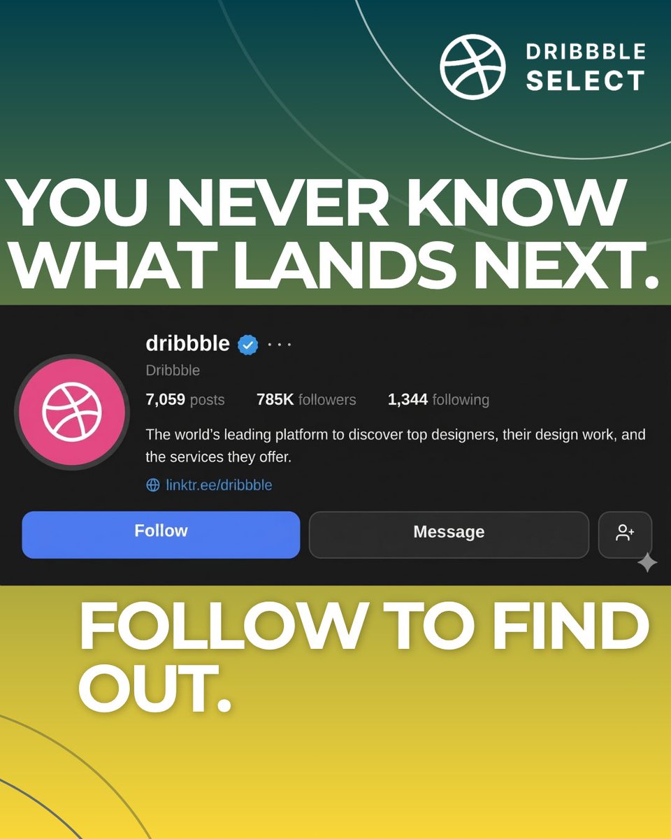 Dribbble tweet media