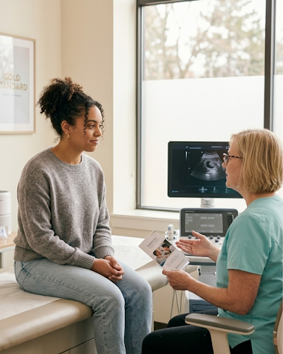 Realoptionsc's tweet photo. Facing an unplanned pregnancy? You don’t have to decide alone. Start with a Pre-Abortion Screening for clear, accurate information. Confirm viability, understand miscarriage stats, and receive compassionate care. 

Book confidentially at https://t.co/La6XlnbxfJ or walk in 9AM-5PM. 🩺📷✨