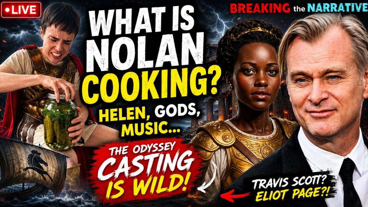 Nina7Infinity's tweet photo. Going LIVE tonight at 8PM EST w/ @verbalriotshow for #BREAKINGtheNARRATIVE 🔥
Christopher Nolan’s comments about The Odyssey casting and music choices have the internet VERY divided 👀
Also...
🎭 Sydney Sweeney Euphoria backlash w/ OF models
🧱 New Lord of the Rings LEGO reveal
💥 Viral Demi Moore "toned" photo & more
SO much to discuss! See you at 8PM EST!👇🏾
Youtube: https://t.co/HmViCAEUdl
Rumble: https://t.co/3GRvV5Y61M