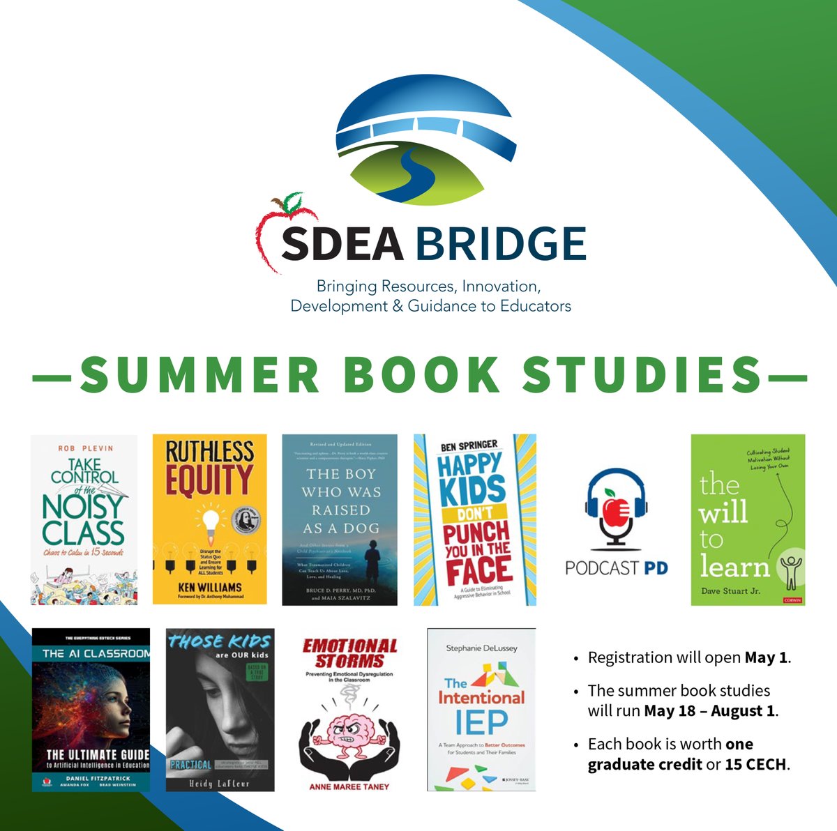 SDEAEducators's tweet photo. Dive into summer reading with us! Registration for our Summer Book Study is now open, running from May 18 to August 1. Discover more and sign up here: https://t.co/AOmRC1ykKt https://t.co/lodzvjLiME