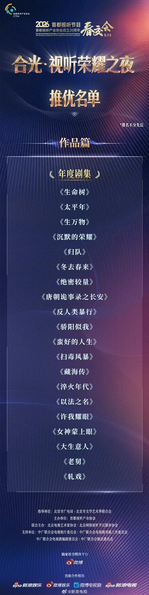 Yz1106Aoao's tweet photo. 250513 #BornToBeAlive #生命树 has been named 'Drama of the Year' at the 2026 Spring Market &amp; Exhibition of Capital Audiovisual Programs 👏🏼 https://t.co/TvoMLJlkl1