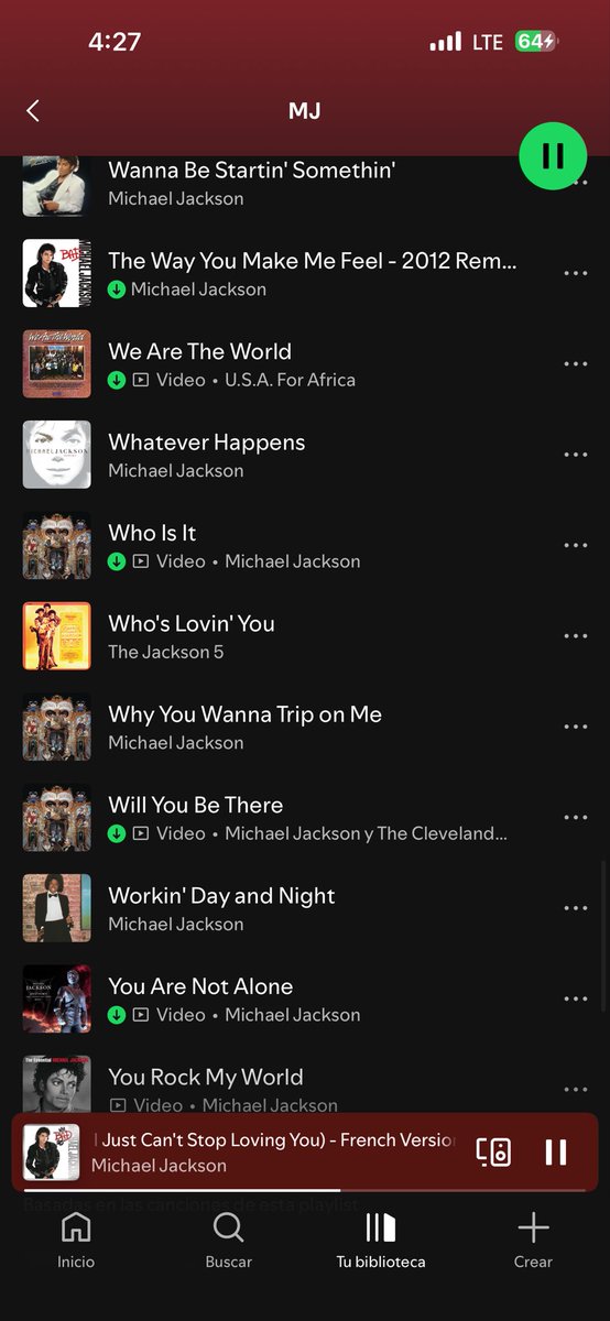LadyRojas9's tweet photo. @alfa913fm @aesquinca Esta es mi playlist creada ya hace un tiempo ya tengo un vinilo y un cd de Michael sería perfecto completar la colección ! https://t.co/P82CBTqfbY