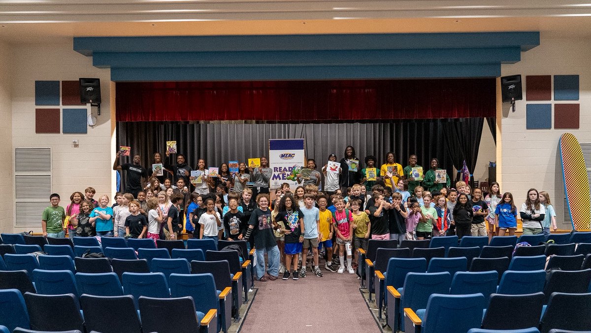 MEACSports's tweet photo. Huge thank you to the student-athletes from @NCCUTrack_Field and @Norfolkstate for showing up, reading with the kids, and making today’s Read With MEAC event so special 📚✨

Thank you for inspiring the next generation both in sports and in the classroom ❤️ #ReadWithMEAC #MEAC https://t.co/i0fc3wF9wV