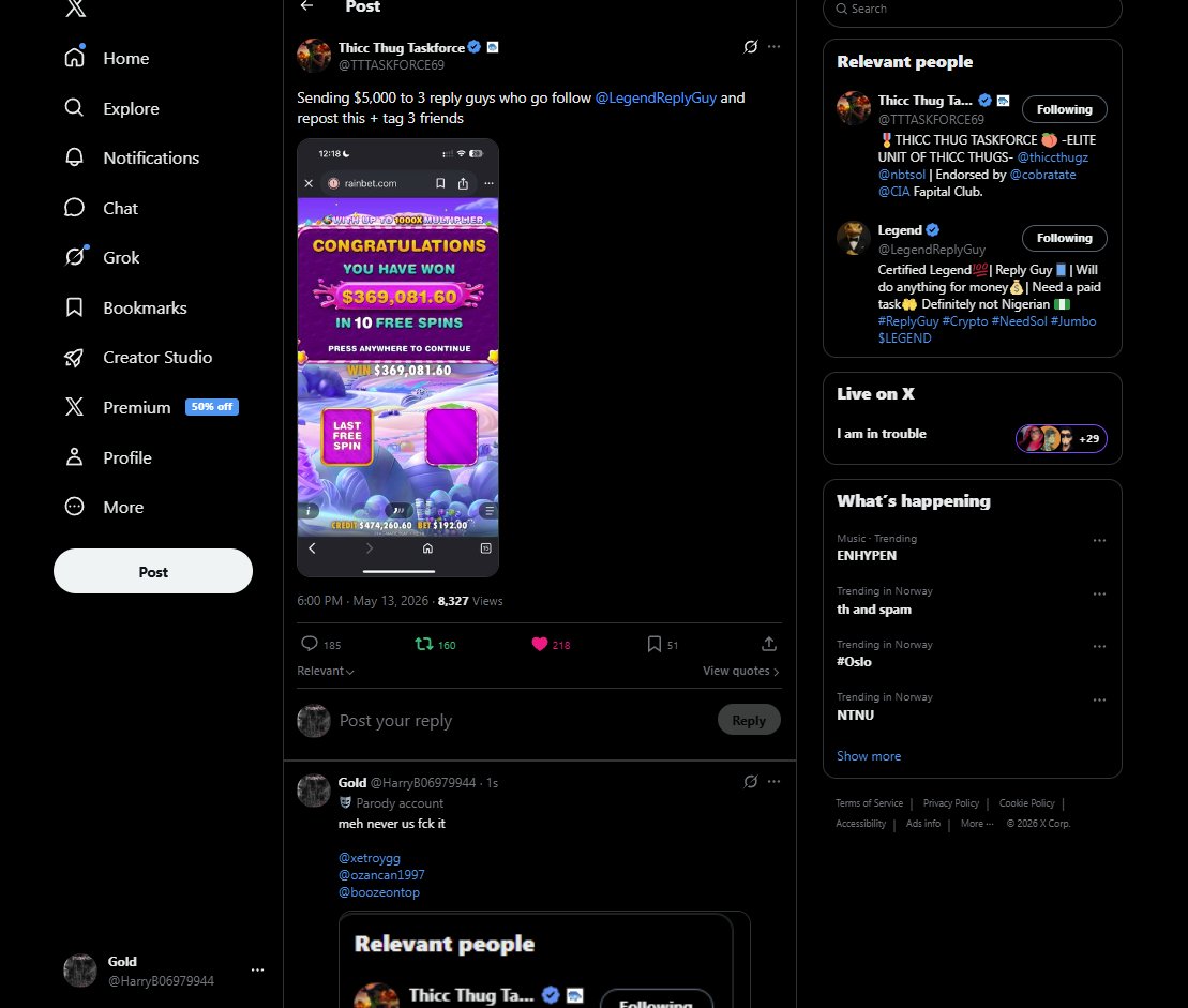 Gold tweet media