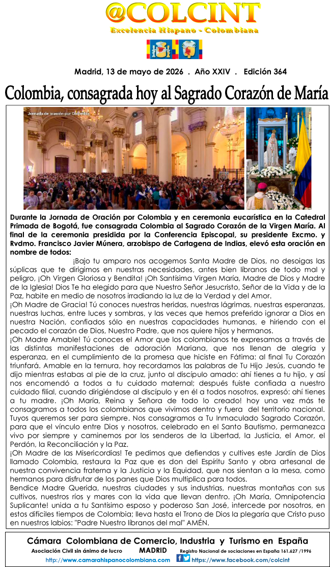 GdeFatima's tweet photo. Colombia, consagrada hoy al Sagrado Corazón de María: https://t.co/jBfnxPMAa0
+ Noticias @Colcint: https://t.co/Ob5AftJtEG https://t.co/DkD8ElWLTa