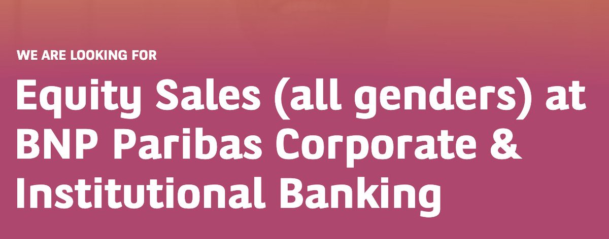 berufs_chancen's tweet photo. 🚀 Equity Sales professional wanted BNP Paribas CIB in #Frankfurt 🇩🇪
Work with top institutional investors, drive Cash Equity Research sales & grow the DACH client base.
Permanent | Full-time
Apply now 👇
#EquitySales #FinanceJobs #Hiring
https://t.co/f9KUy7W8NR https://t.co/OPRgCON0oJ