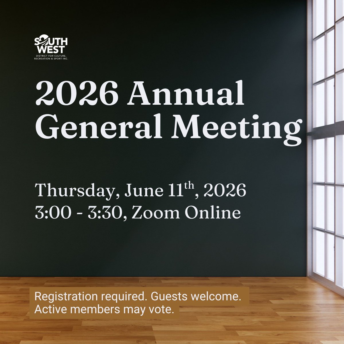 SWDCRS's tweet photo. 🌟Please join us for the South West District 2026 Annual General Meeting (AGM) on Thursday, June 11 at 3 PM on Zoom.
✅Active members are entitled to one vote at the AGM.
☕Associate members and guests are non-voting.
https://t.co/RPenAawmgj https://t.co/oTNdMRoLFJ