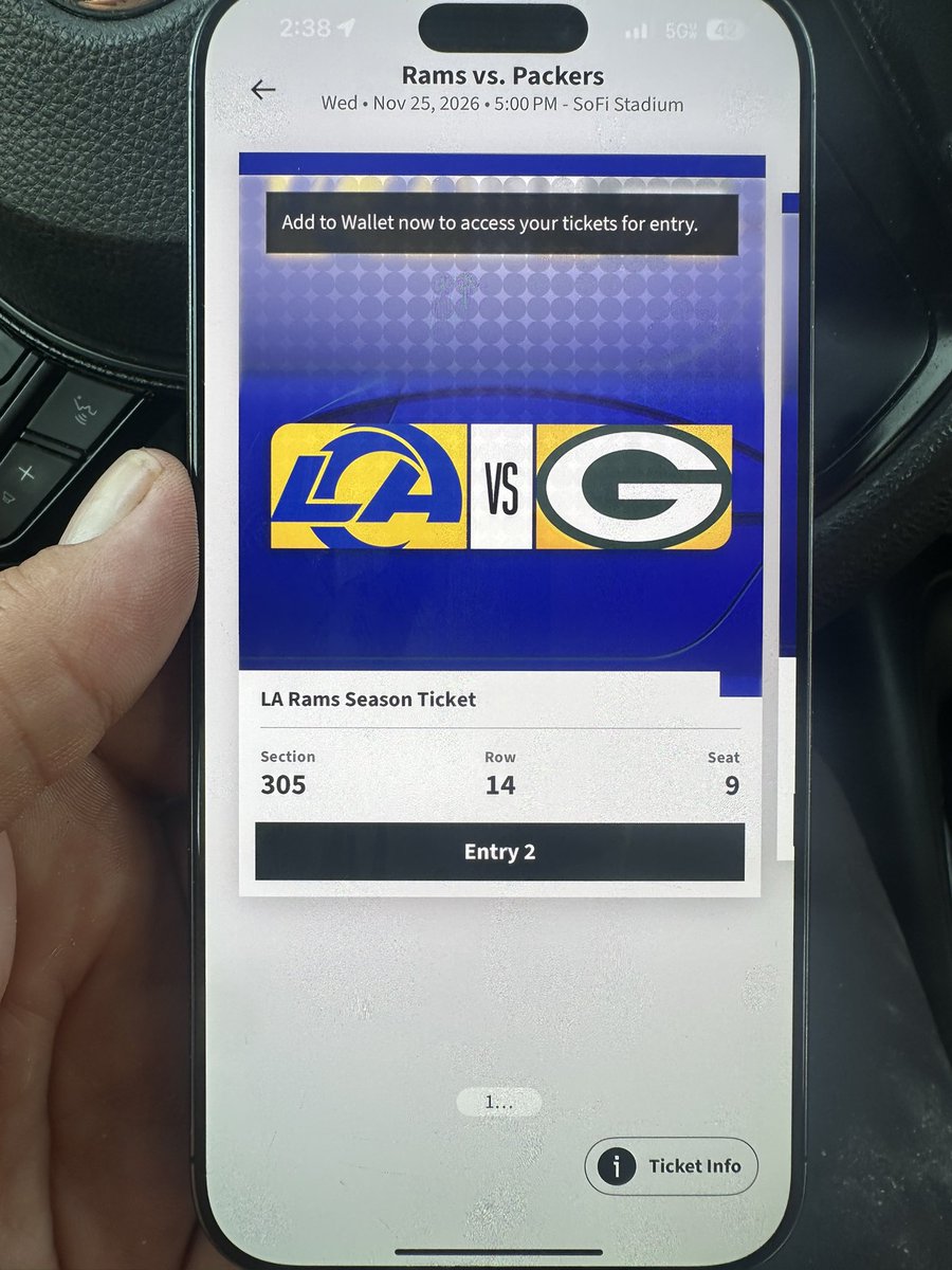 RamsFansOnX's tweet photo. Rams App changed how the tickets look and don’t see a transfer section. https://t.co/59T2XVmZCR