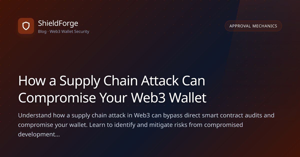 edlindex's tweet photo. 🔑 How a Supply Chain Attack Can Compromise Your Web3 Wallet

Understand how a supply chain attack in #Web3‌‌  can bypass direct smart contract audits and compromise your wallet. Learn to identify and mitigate risks from compromised development dependencies.

https://t.co/pTaai0Xaxe