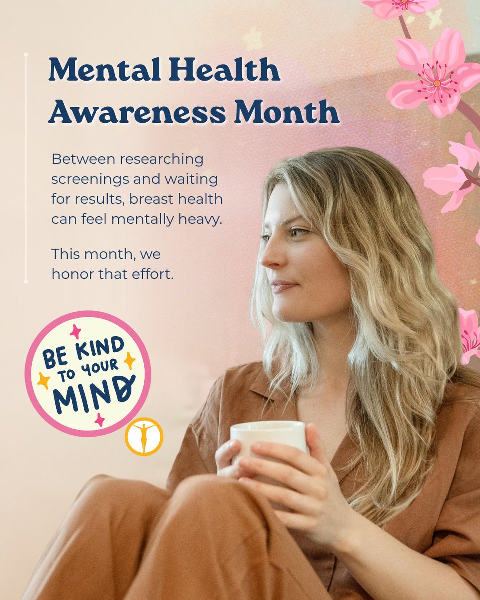 her_scan's tweet photo. Breast health can carry a heavy mental load 💗

From researching screenings to waiting for results, there’s a lot that goes into prioritizing your health and we want to honor that effort this Mental Health Awareness Month.

Your journey starts with the courage to take the first step ✨

Have questions about registering for an appointment? DM us anytime 💕 Or call our team for support at 1-800-338-7499.