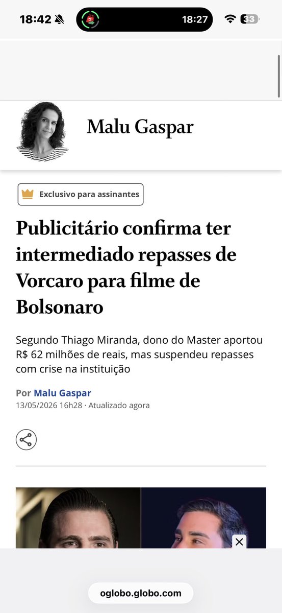 EdCarvalho1994's tweet photo. @ShounliMaria @AsneirasDe @LinaHQ @Rconstantino Ela já publicou nova matéria informando que foi 62 milhões! https://t.co/vrl8UuZu3B