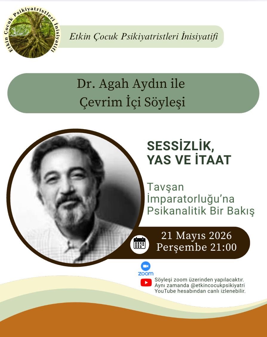 agahaydin's tweet photo. Etkin Çocuk Psikiyatristleri insiyatifi @etkin_cocukgenc :
21 Mayıs Perşembe akşamı, Tavşan İmparatorluğu filmi üzerine psikanalitik bir pencereden gerçekleştirilecek söyleşiye herkesi bekliyoruz.

Söyleşi, Etkin Çocuk Psikiyatristleri YouTube kanalı üzerinden ya da katılımcılarla paylaşılacak Zoom bağlantısı aracılığıyla izlenebilecektir.

Film gösterimi yapılmayacaktır.