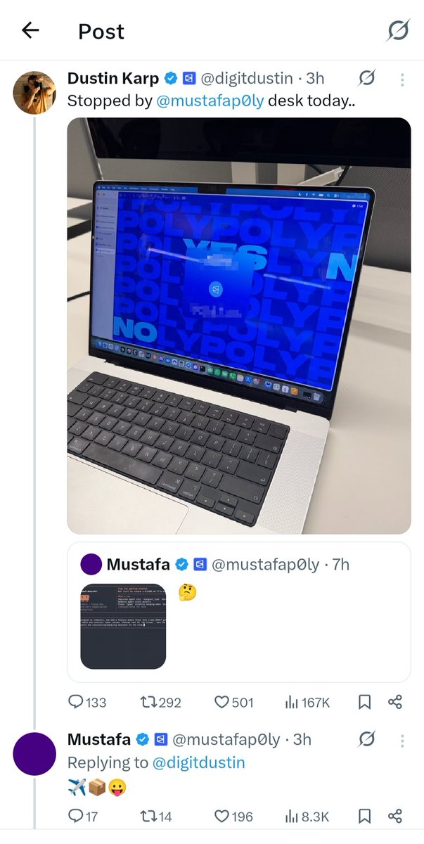 imcryptoli's tweet photo. Stopped by the lab… something big is cooking 👀
$POLY season loading. ✈️📦😏 https://t.co/BZlHzS5MiR