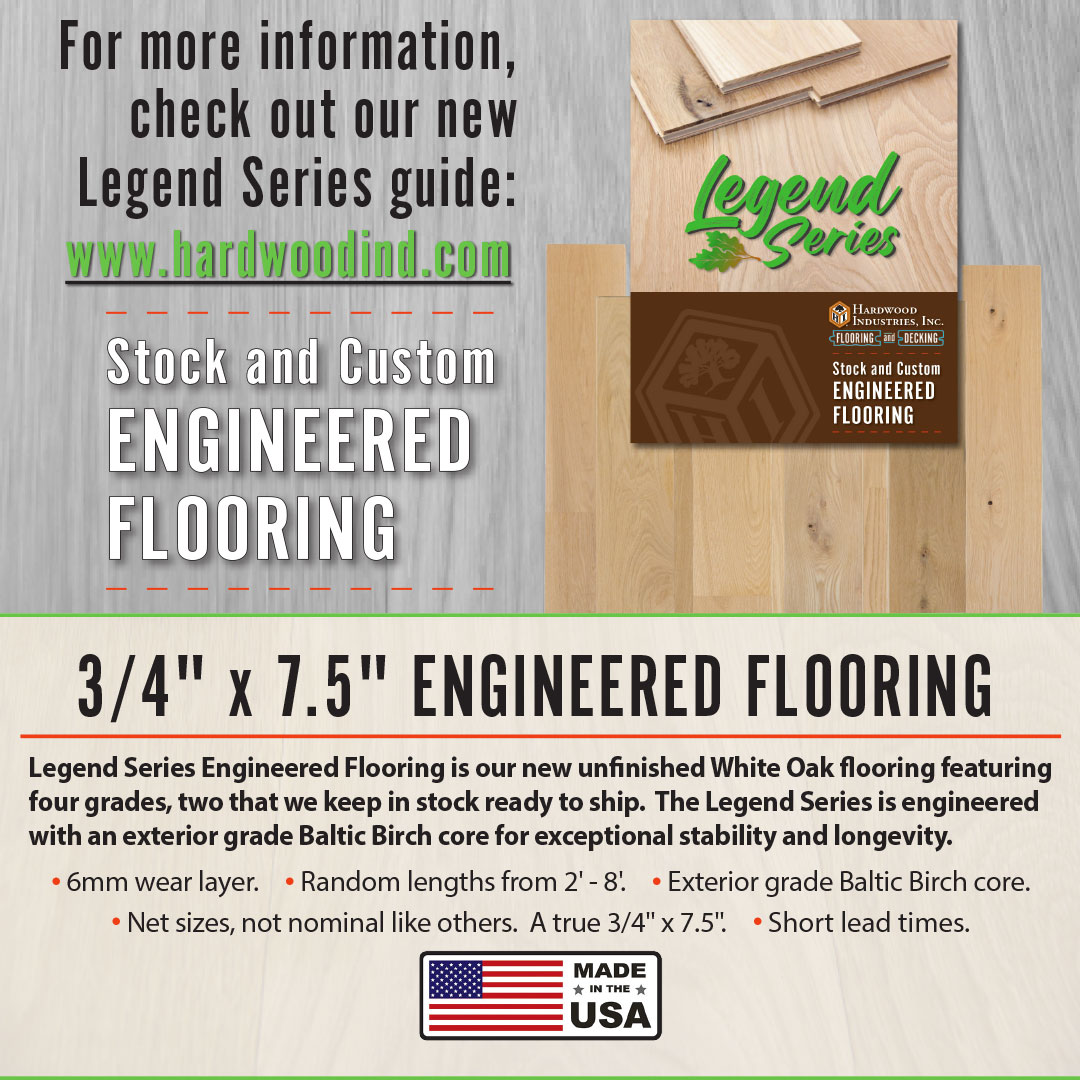 HardWdInd's tweet photo. PRESS RELEASE! - Legend Series White Oak Engineered Flooring
3/4" x 7.5" wide plank floor.
Plus MANY custom options to create your personalized Legend Series floor.
MADE IN THE USA
For more information, check out our new Legend Series product guide here:
https://t.co/HwCqlEG62x https://t.co/wiHWVezpGM