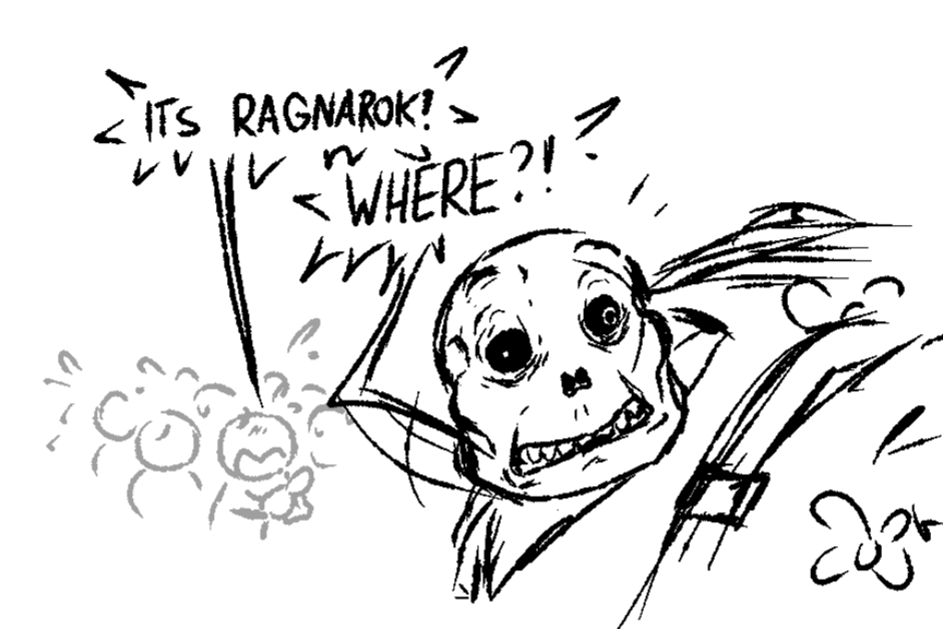 ThWinterReaper's tweet photo. Random doodle.

"Not Sans" is a meta name for him, not being what hes called in canon (Think of it like "Fell!Sans" or something like that). Hes just used to being called "Sans", so anything else will just confuse him.

Anyways, expect more silly doodles.
#notmysansundertale https://t.co/sL0CuAYK7c