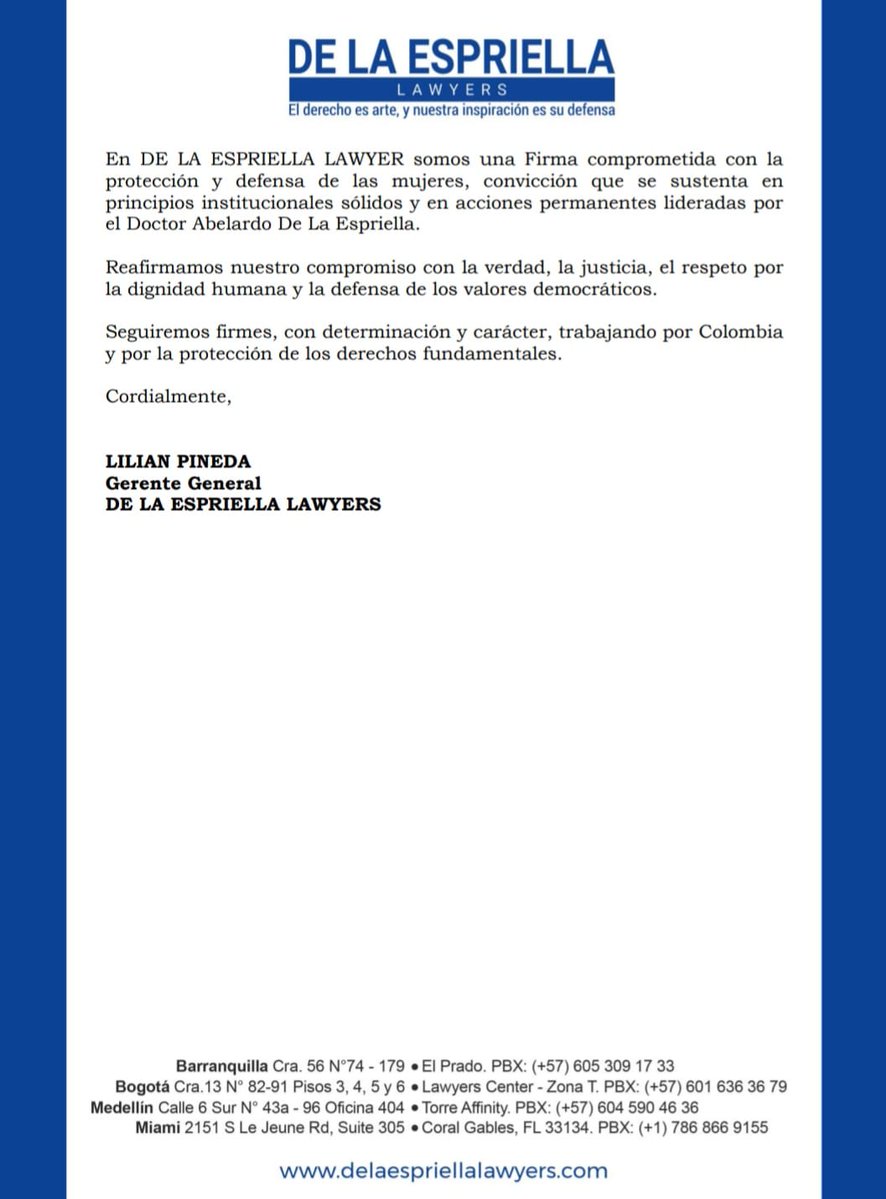 DE LA ESPRIELLA LAWYERS tweet media