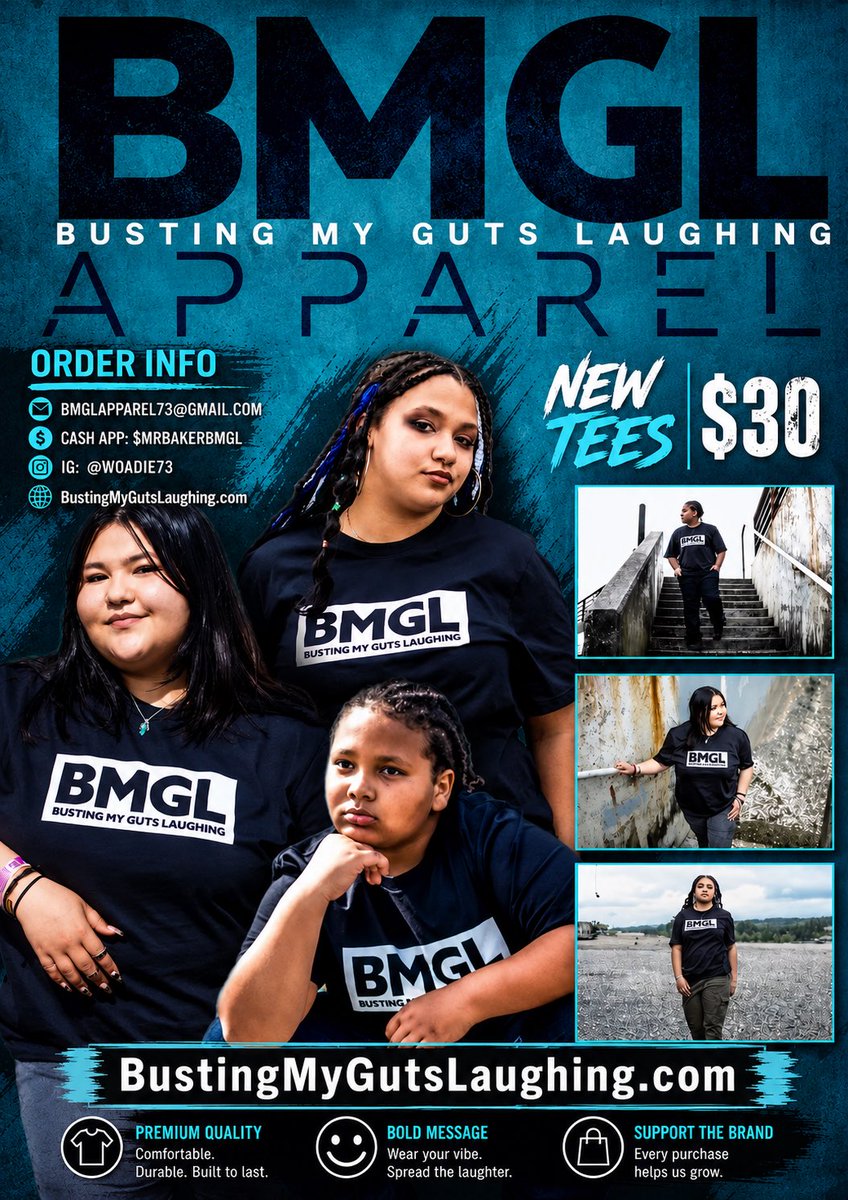 AveryTurnerJR's tweet photo. BMGL Apparel is more than a T-shirt brand—it’s a movement built on laughter, resilience, and being unapologetically yourself. 😆🔥

Wear the message. Represent the lifestyle.

New tees available now for $30 at https://t.co/vwFMXf2HXe. #BMGL https://t.co/4sTaGnVgcS