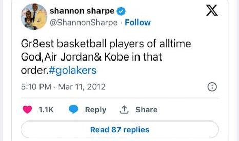 Devine_thought's tweet photo. Nah Shannon you ain't slick dog them checks came and you know it. 
You dropped kobe all the way down to 10th after 0layers that hadn't played in over 20 years at they time stop caping shannon https://t.co/Ax8iqyVpor