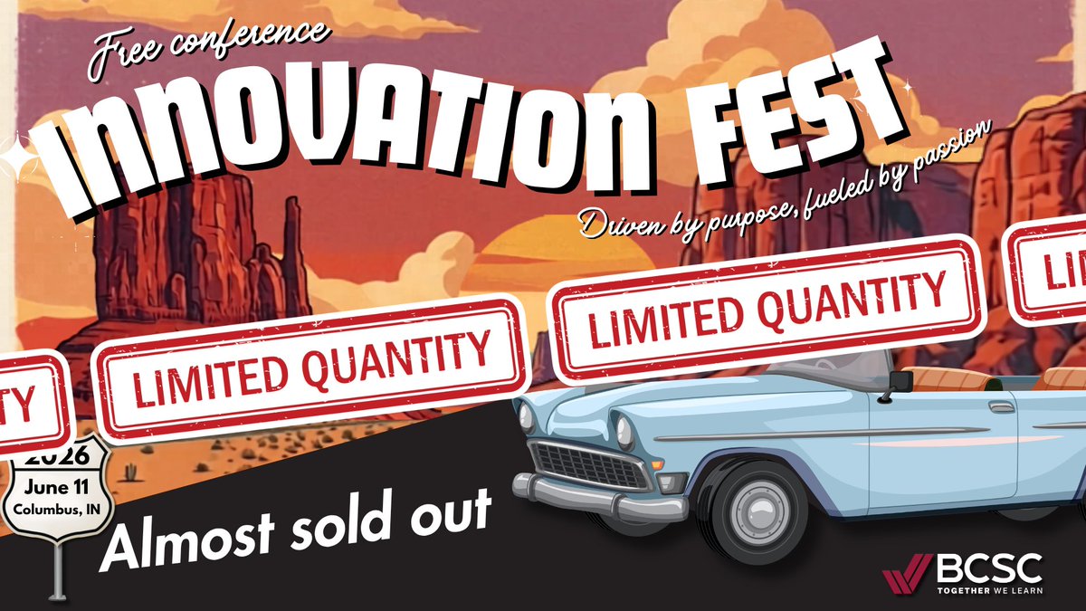 Brenny_Kummer's tweet photo. We are less than a month away from our 2nd annual educator conference, Innovation Fest: Driven by Purpose, Fueled by Passion! Our FREE event on June 11th is near capacity and we anticipate selling out - lock in your ticket ASAP! @bcscedtech https://t.co/hVGiMfAn0N https://t.co/KHMuWgUiBq