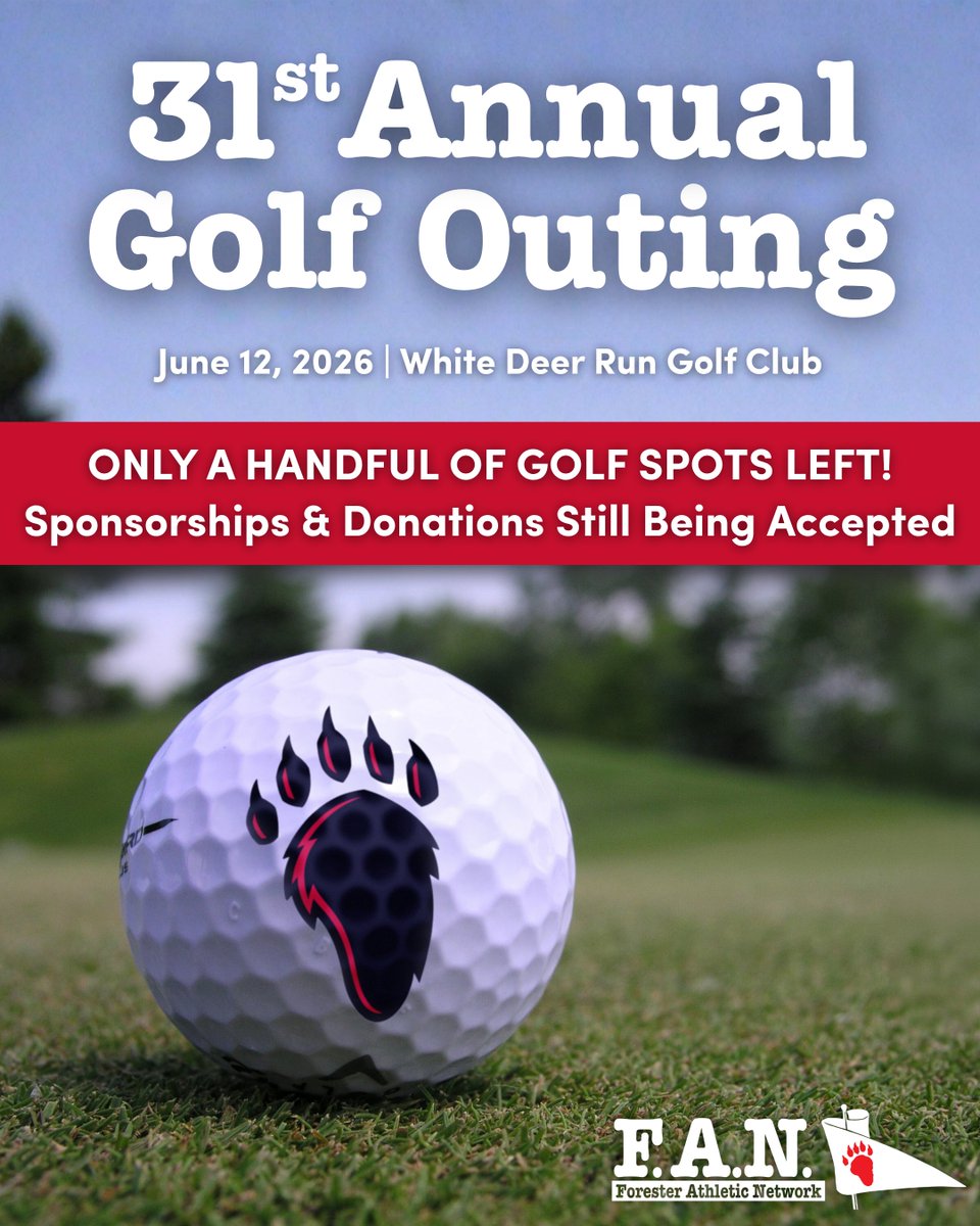 lfc_athletics's tweet photo. One month to go until the 31st Annual F.A.N. Club Golf Outing on Friday, June 12! ⛳️

We’re looking forward to another incredible day supporting Forester Athletics alongside our alumni, community members, donors, and supporters from near and far.

Interested in supporting the event through a sponsorship, auction donation, or by joining us on the course? Visit the link in our bio for more information.

#GoForesters