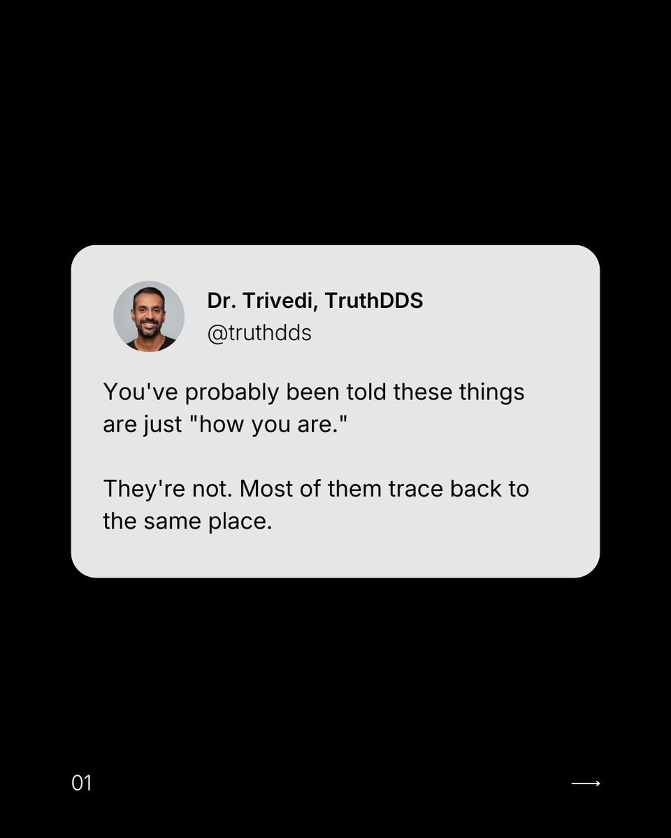 drtruthdds's tweet photo. A lot of people carry these issues for years because nobody connected the dots. The airway is the thread. 👉 https://t.co/fOBGOb2MHV