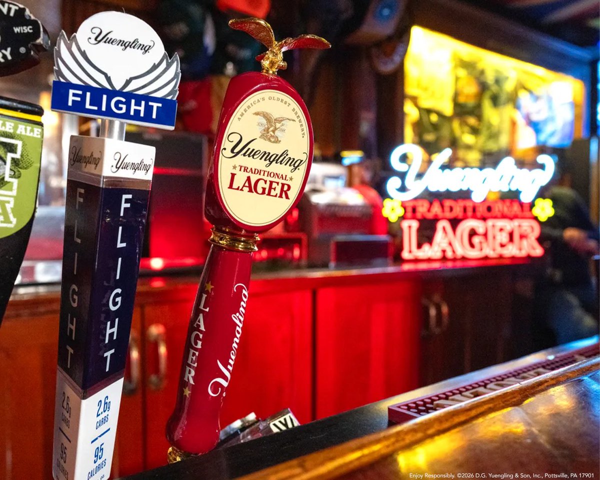 yuenglingbeer's tweet photo. The taps are ready when you are. Ask for Yuengling on draft tonight. 🍺 https://t.co/nQdM4Mec1K
