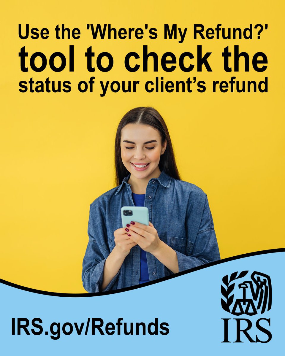 An #IRS reminder: #TaxPros and their clients can use the 'Where's My ...