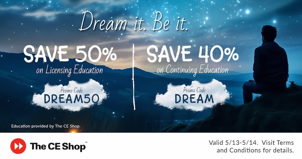 bhhsHendrick's tweet photo. Ready to advance your real estate career? Save 50% on Pre-Licensing with code DREAM50 &amp; 40% on CE with code DREAM at https://t.co/ADsqqOFHqO. Boost your growth! 🌟 #RealEstate #HomeSale #REtraining https://t.co/ndDucm0kYf