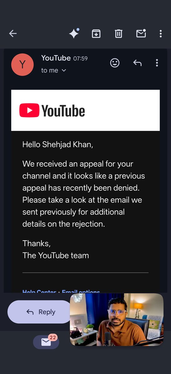 SHEHJADNEWS's tweet photo. @TeamYouTube 
my YouTube channel “Cricket Shehjad” was terminated for spam/deceptive practices. I believe this may have been a mistake. I have already submitted an appeal, but it was rejected.  represents 5 years of my hard work. Could you please help me with a manual review? https://t.co/d8eAa3g8jW