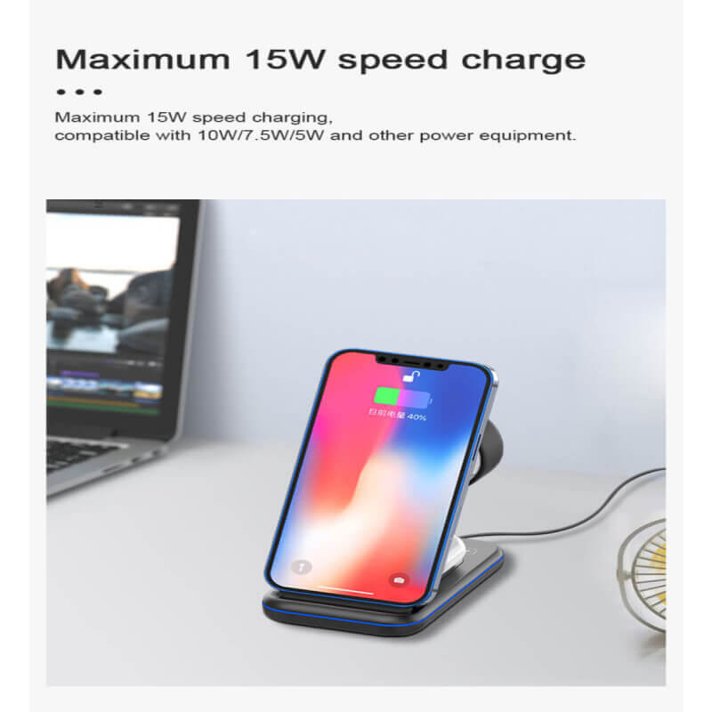 EOrangame's tweet photo. Say goodbye to messy charging cables!

This wireless charging dock can charge your iPhone/Samsung/Android phone simultaneously. 15W fast charging and a stylish stand design. Instantly upgrade your desktop! You'll never have to worry about messy charging cables again! #Wireless https://t.co/y0SzE8IqIt