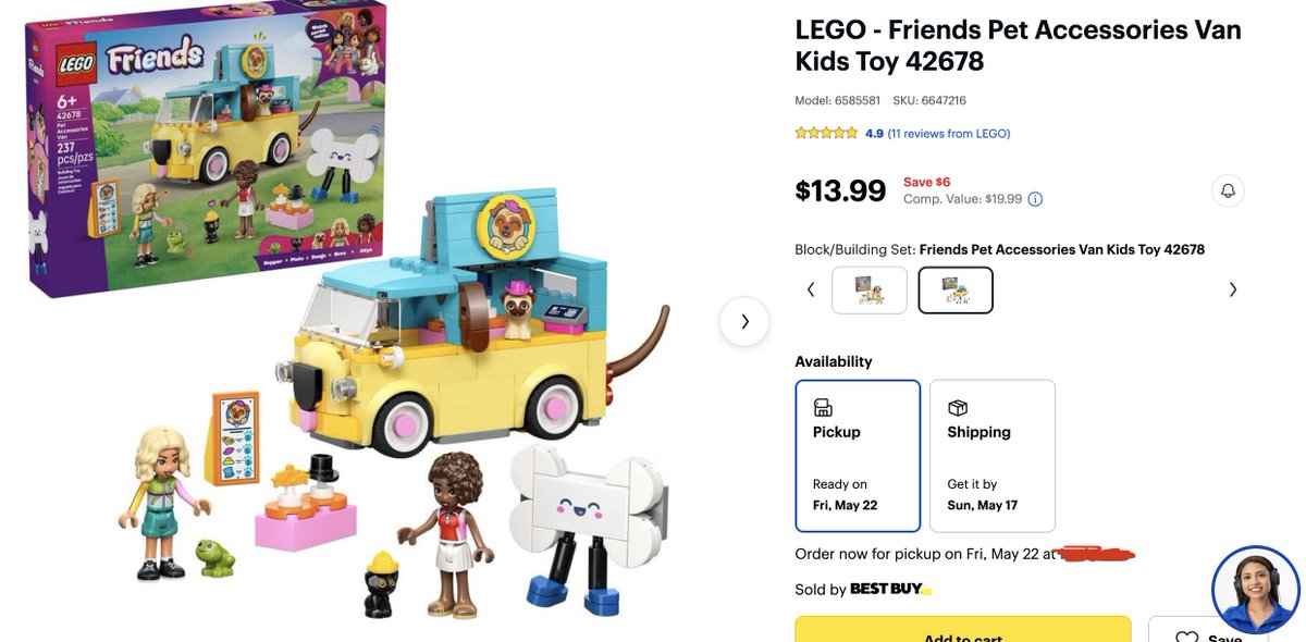 MixedBrick's tweet photo. 🚨LEGO DEAL ALERT🚨
@BestBuy LEGO Friends Pet Accessories Van 42678 (30% off)

MSRP: $19.99
🔴SALE PRICE: $13.99🔴

#LEGO #legonews #legodeals #BestBuy https://t.co/Ju5ztOCy2f