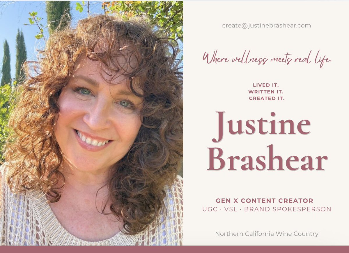 Justine Brashear | GenX UGC Creator tweet media