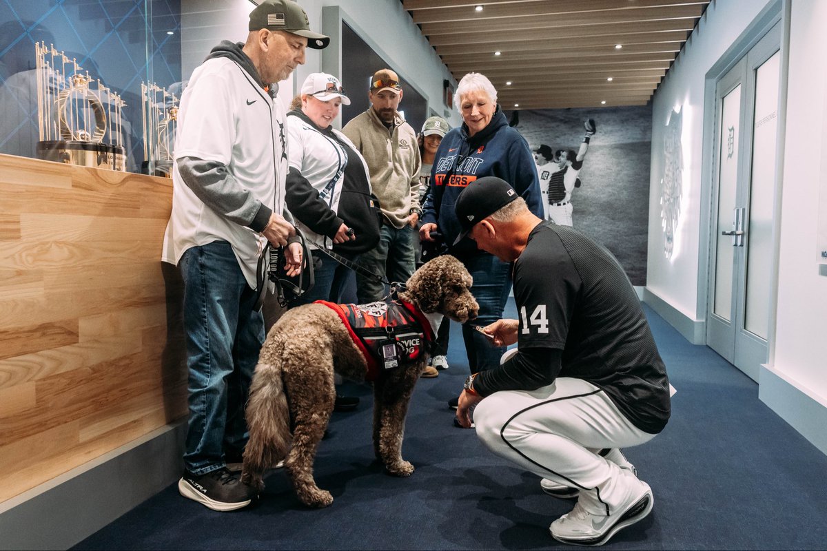Morg_Led's tweet photo. First Responder Friday Recognition and meeting A.J. Hinch on May 1st, 2026!!! This was such an amazing experience. We are super blessed by the Tigers and their willingness to allow us into their “home”. We had such a fun evening and made awesome memories. 
@tigers @daniellabruce_ @andydirks12 @jasonbenetti @PAWSDetroit