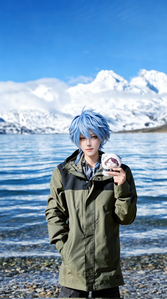 sherrywang715's tweet photo. 柳生ぬいを連れて、雪山と湖に写真を撮った仁王 https://t.co/wDoW79AAgM