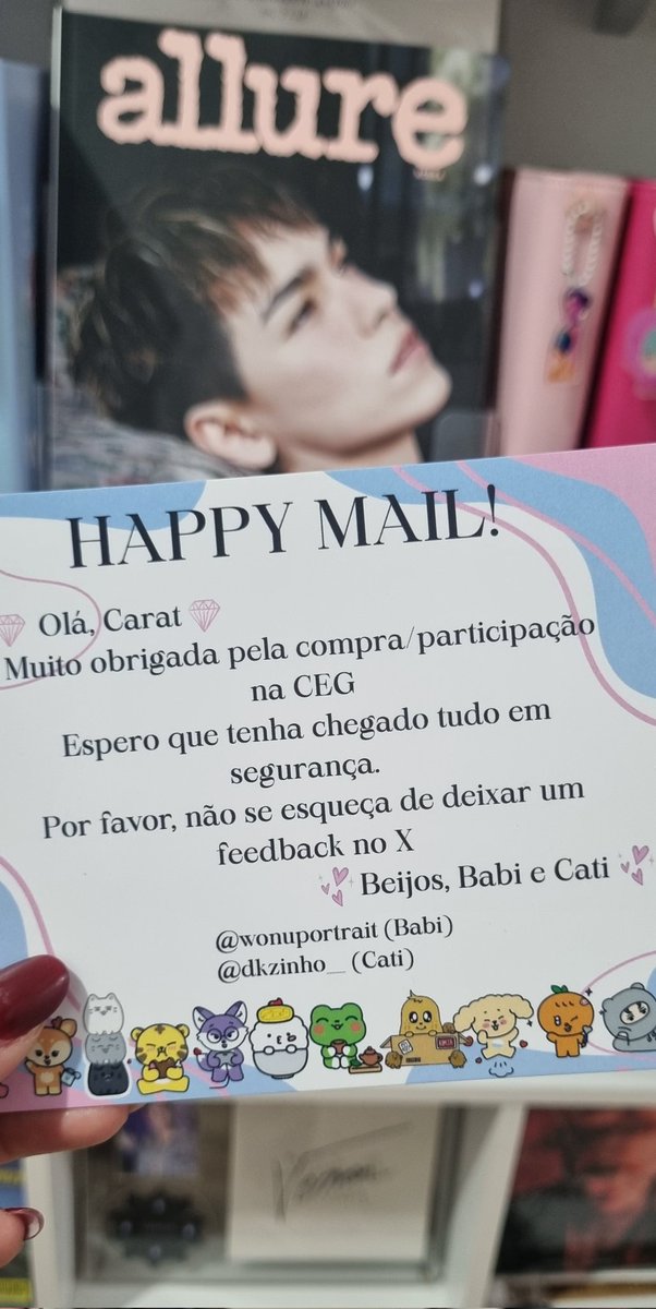bononiecaptor's tweet photo. Feedback super positivo para a CEG das revistas allure feita por @wonuportrait e @dkzinho__ 
Tudo extremamente bem organizado e acho que foi a CEG mais rápida da qual já participei!!! Amei tudo e estou ansiosa pelos próximos itens que comprarei com vcs 🩷✨ https://t.co/5KZ2PdG8Y1
