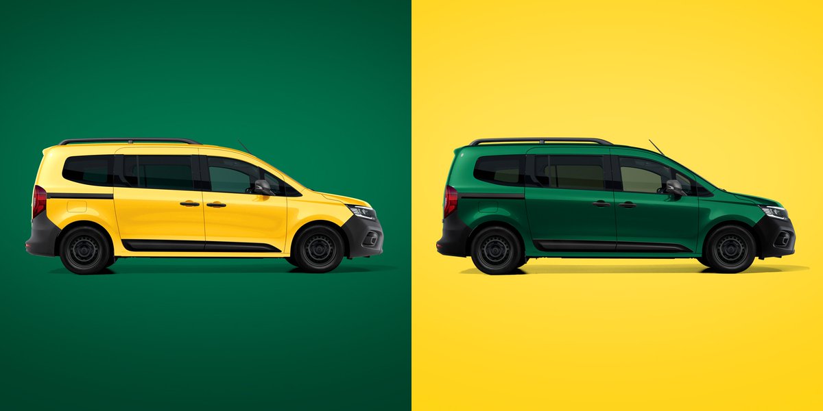 Renault_Japon's tweet photo. GRAND KANGOO Couleur に新色登場！

多彩なアレンジが可能な7つのシートを備えたルノー グランカングーに、フランスの郵便局で使われていた鮮やかな黄色（ジョン ラ・ポスト）と、深い緑色（ヴェール パリ）の2色のボディカラーをラインアップした限定車 ルノー グランカングー クルールが各色50台ずつ計100台で登場しました！
https://t.co/SF7f9yNYuN