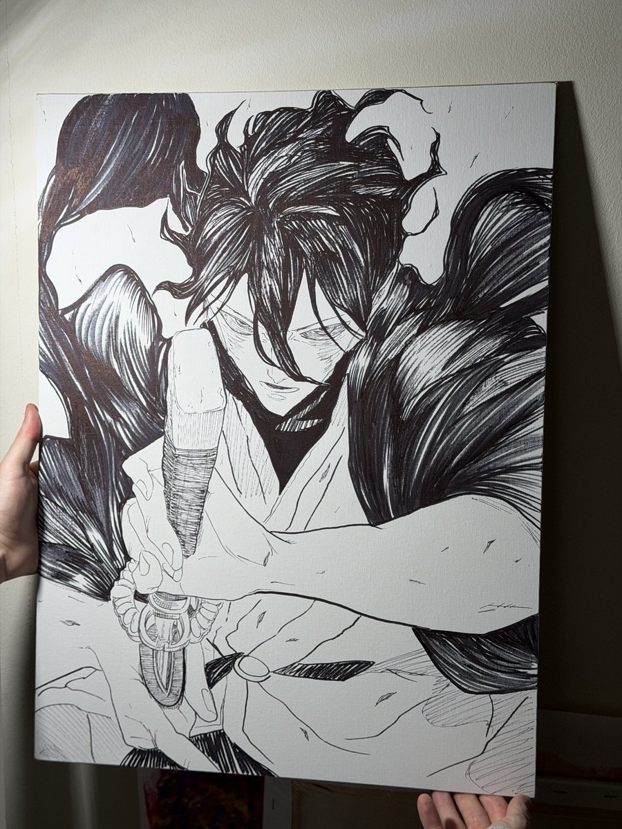 DreamCast_K's tweet photo. Commission piece by @t00vivid . The Swordmaster from Kagurabachi. https://t.co/XnIs3BqLza