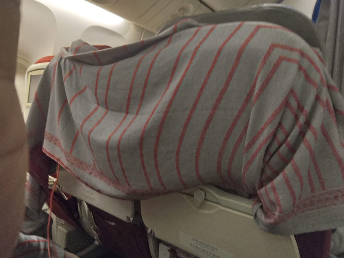 drsdip's tweet photo. @airindia Non functional infotainment, reading lights, attendant calling system, broken tray tables!! Is it a fl8?. Overflowing basins and dirty toilets… harassment for 15 &amp; half hours flight. Sorry doesn’t change, should refund. Infotainment lights had to be covered up to sleep!!! https://t.co/7px82q5zwi