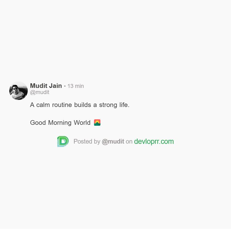 Mudit (devloprr.com) tweet media