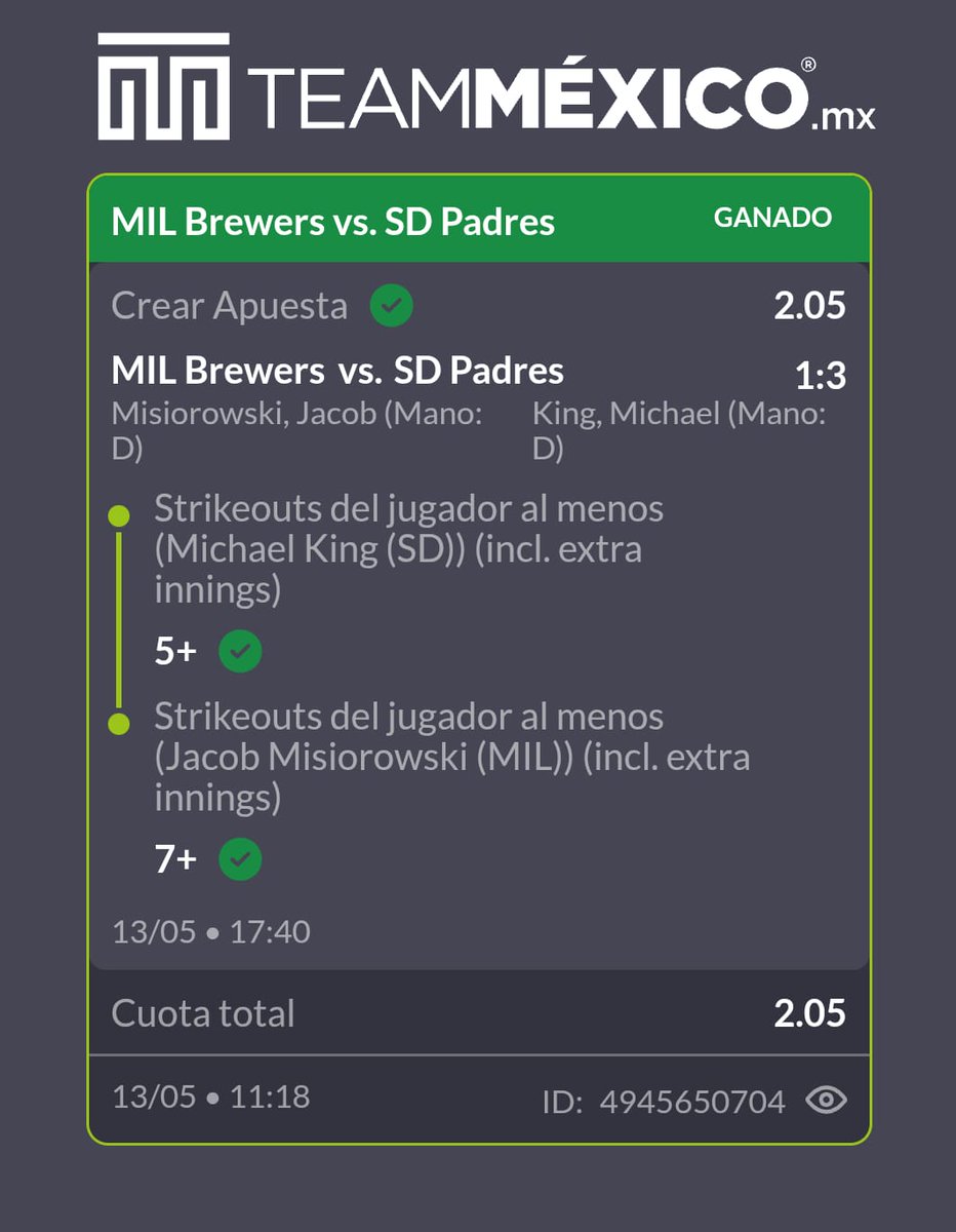 picks_1309's tweet photo. Nos fuimos con 3 verdes en esta tarde de Béisbol 🤙🏾 ready para mañana 😮‍💨
#beisbol #picks #apuesta https://t.co/OF1JGEU55s
