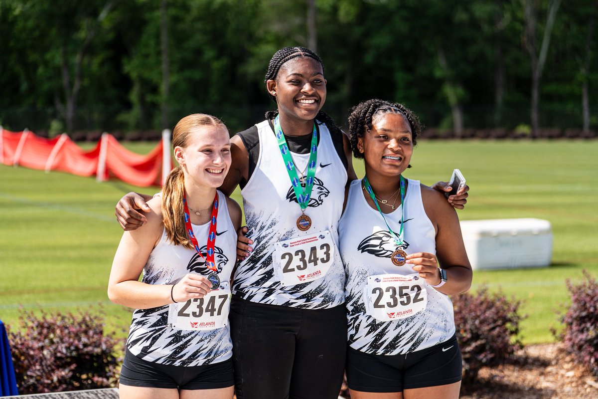 hcaathletic's tweet photo. STATE CHAMPIONS 🏆🏆

Hebron girls track and field wins its second state championship in four years! The Lions won in convincing fashion, winning the title by 30 team points! 

Congratulations, Lions‼️ https://t.co/jzsc888mAI