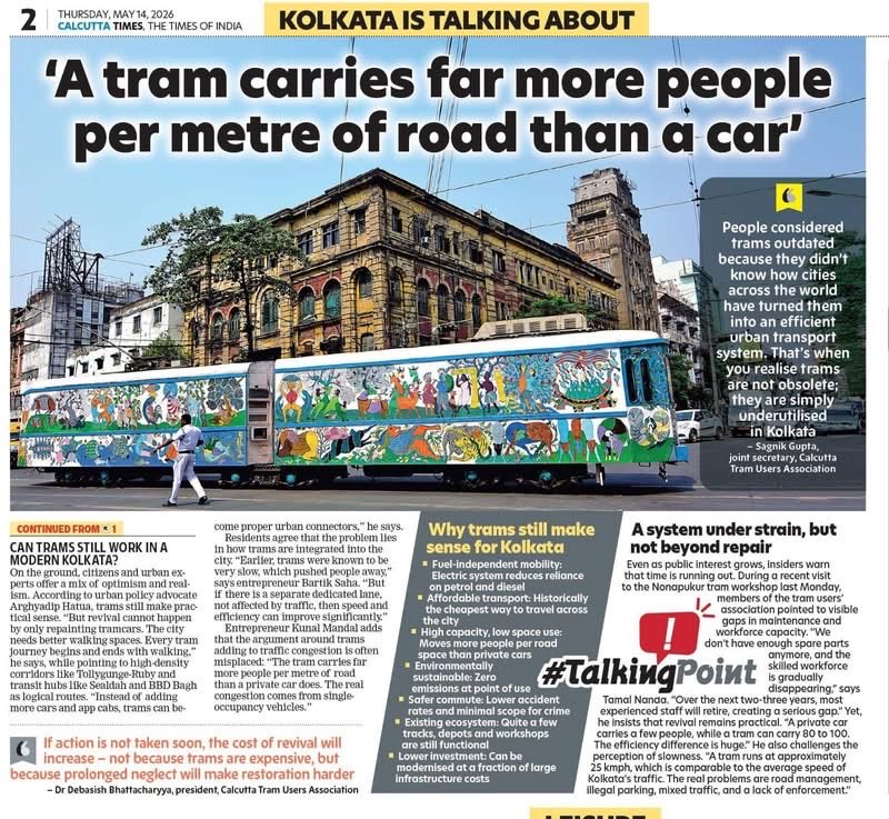 Calcutta Tram Users Association tweet media