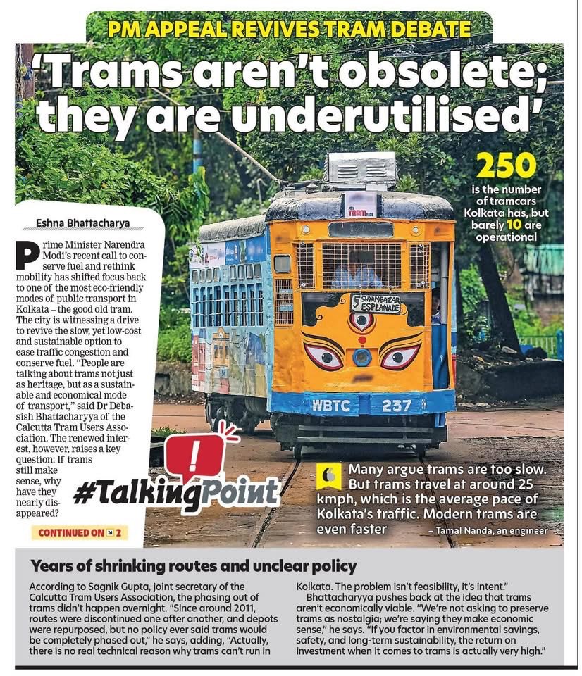 Calcutta Tram Users Association tweet media