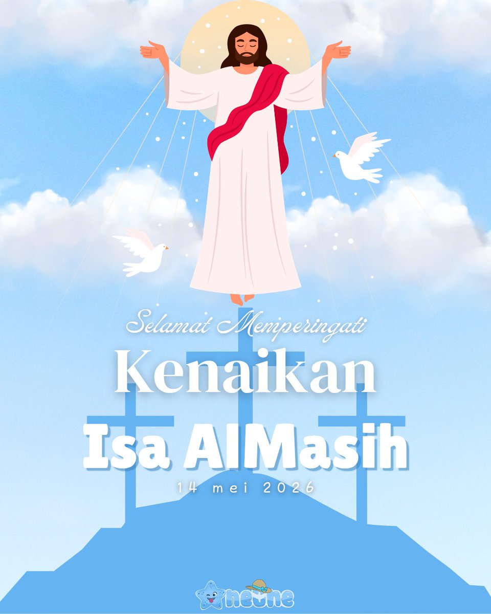 Aneone_'s tweet photo. Ia naik ke surga, tetapi kasih-Nya tetap tinggal bersama kita. 
Selamat Mempringati Hari Kenaikan Isa Almasih 2026🤍🌊 https://t.co/0t2zMx2hGv