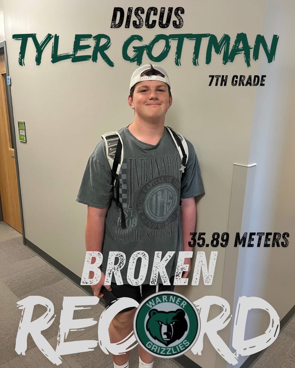 naefelt's tweet photo. Super proud of Tyler and all his hard work this Spring on a sport he has never tried  before.  He broke the 7th grade discus record at his Middle School and still working on perfecting  the technique.  #proudmom. https://t.co/Bt8gEF5161