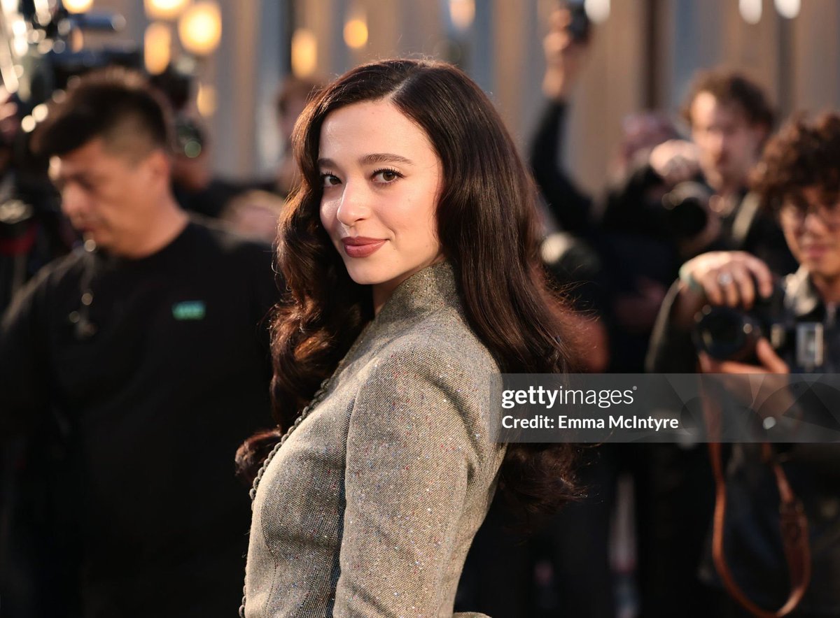 MikeyMNation's tweet photo. Mikey Madison attends the dior cruise 2027 show in los angeles today https://t.co/Jj9EZFOvHB