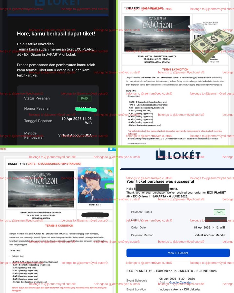 jaemsm0yed's tweet photo. hii open jaswar buat JAEHYUN FAN-CON TOUR <Mono> in JAKARTA

aku cmn buka 1 slot dan pre-sale (wv) only
boleh dm buat tanya fee (start 150k) dan details

ini proof aku yaa kmrn pas EXhOrizon, aku secure 5 tiket (1tix cat 5 &amp; 4tix cat E-X) https://t.co/d90AiNXMHM