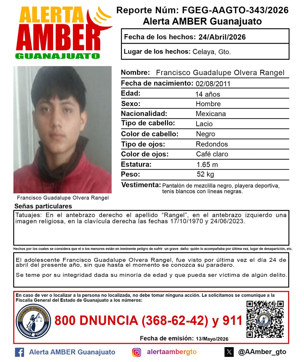 Alerta AMBER GTO. tweet media